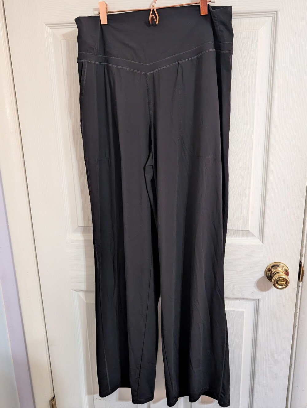 Halara Womens Pants Black Wide Leg Pull On Size XLT Tall